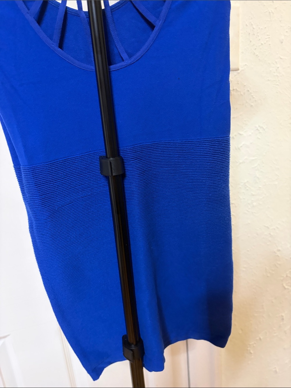 bebe Electric Blue Mini Dress with Strappy Back - Picture 8 of 9
